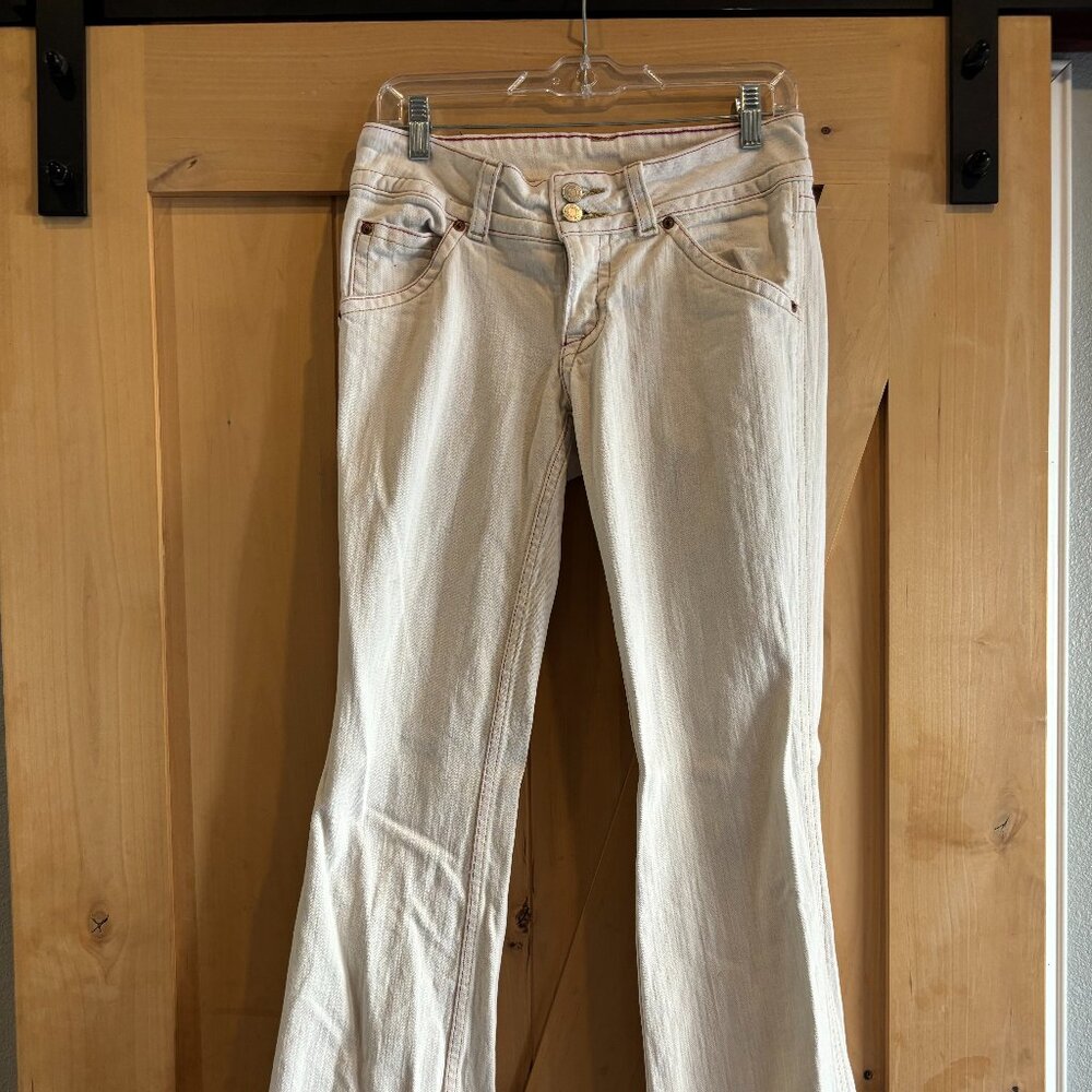 Hudson Vintage Low-waisted Flare Jeans